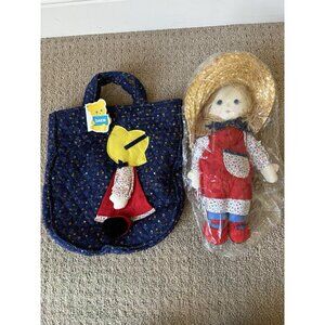 NWT Dakin Vintage Dream Dolls - Phoebe With Calico Bag NEW